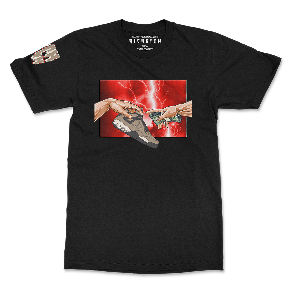 Taupe Haze 4 Retro God Black Tee
