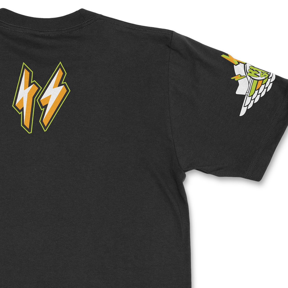 Volt Gold Retro 1 Bolt Drip Black Tee