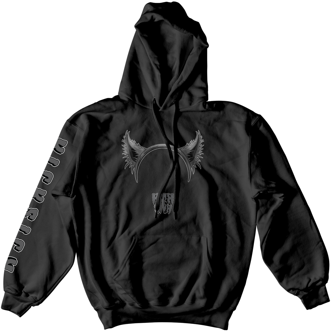 Wolf Ears Party Hat Black Hoodie