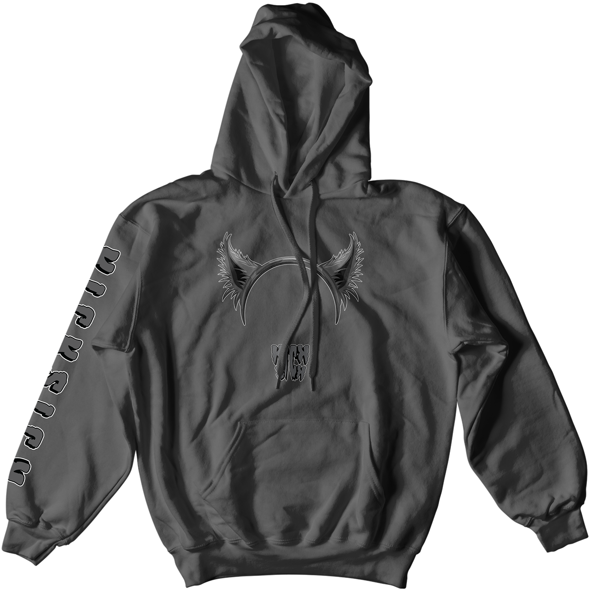 Wolf Ears Party Hat Charcoal Hoodie