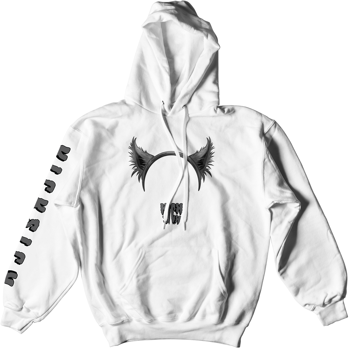 Wolf Ears Party Hat White Hoodie